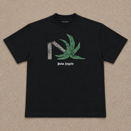 Palm angels black graphic logo - palm,