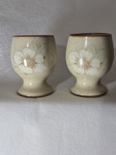 Vintage Denby Daybreak Egg Cups X 2  Stoneware Excellent condition