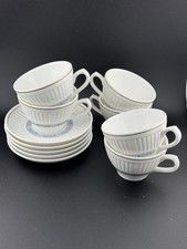 Wedgwood Insignia 6 Cups & 5 Saucers Metallised Bone China Replacement