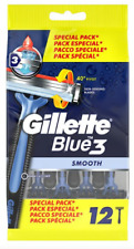 Gillette Blue 3 Smooth Men's Disposable Razor x 12 ( Not Gillette Blue 2 )