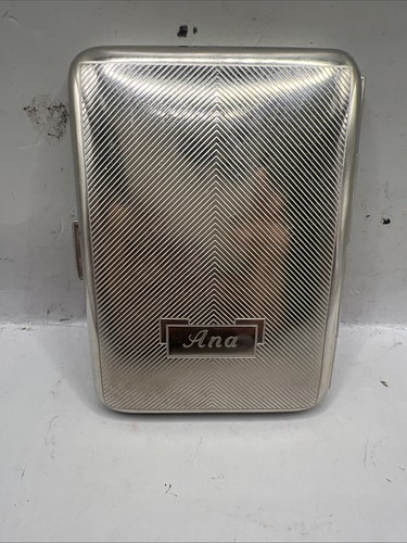 Vintage cigarette case silver - cigarette,