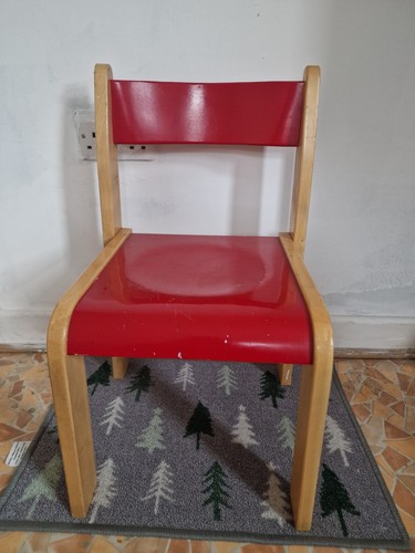 Ikea child wooden chair - wooden, grey