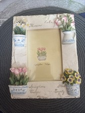Springtime Tulips 3D Floral Photo Frame, Narcissus, Lilies, Pansies, Spring