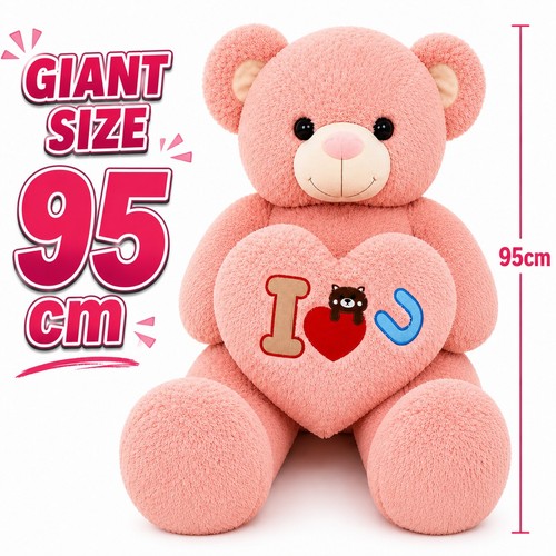 95cm giant pink teddy - 95cm,