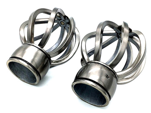 Curtain pole ends - twist, cage