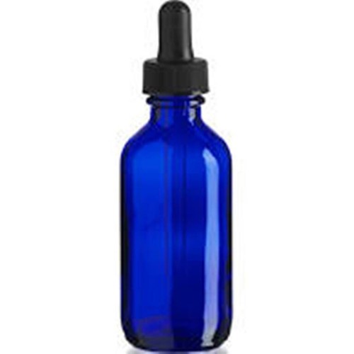 Cobalt blue glass bottles - 2, oz