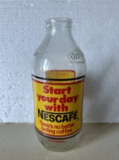Vintage Advert Glass 1 Pint Milk Bottles