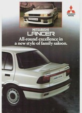 Mitsubishi Lancer Saloon 1988-89 UK Market Sales Brochure 1500 GLX 1600 GTi