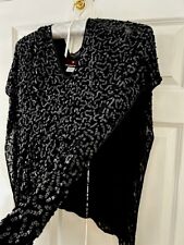 New Unworn black stunning Fenn Wright Manson sequin  Poncho one size