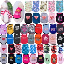 Pet Dog Cat Cute Princess T-shirt Clothes Vest Coat Puppy Costumes Outfit UK