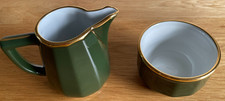 Apilco “Green & Gold” Jug & Sugar Bowl