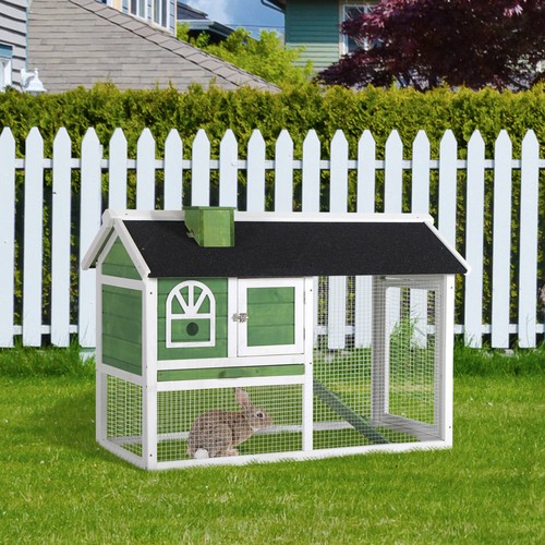 Pawhut rabbit hutch - pawhut,
