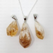 Citrine pendant genuine yellow - pendant,