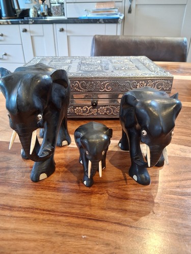 Vintage ebonized wood and bone - vintage,