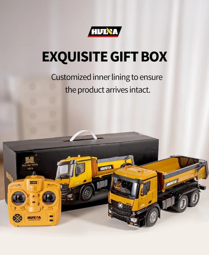 Truck huina 1573 metal - metal, dump