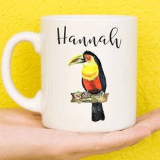 Personalised Toucan Mug | Toucan Gifts | Gifts For Bird Lovers | Birthday Cup