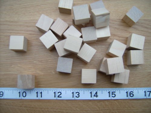20x wood cubes wooden - wood,