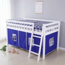 Blue Tent for Midsleeper Cabin Bunk Bed | 100% Cotton Play Tent for Kids Bedr...