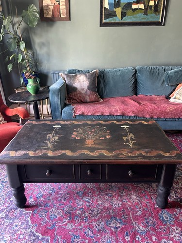 Vintage painted pine coffee - vintage,