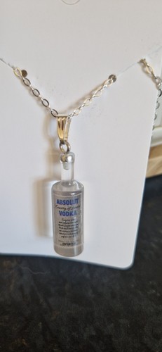 Silver absolut vodka bottle - silver,