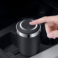Car Accessories Ashtray w/ Lid Smell Proof Stainless Steel Led Ashtray Cup