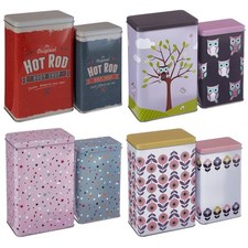 Set of 2 Retro Kitchen Storage