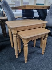 New French Country Solid Limed Oak Nest Set of 2 Tables *Furniture Village*