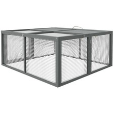 Pawhut rabbit hutch folding - rabbit,