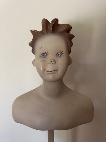 Vintage mannequin bust boy - vintage,