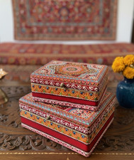 Two jewellery boxes - boxes, indian