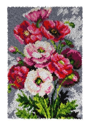 Flower spray latch hook - flower,