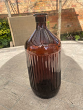 Antique brown glass - antique, ribbed
