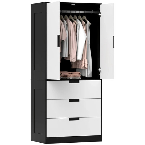 Homcom wardrobe closet - closet, with