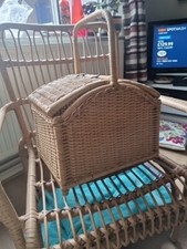 Vintage  Wicker Picnic Basket