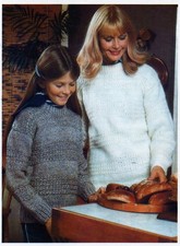 ~ Pingouin Knitting Pattern For Lovely Round Neck Patterned Bad Sweater ~