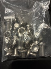 Hex Chicago Screws 10 Set Binding Screw Posts M8x15mm Connecting Socket Cap Nuts