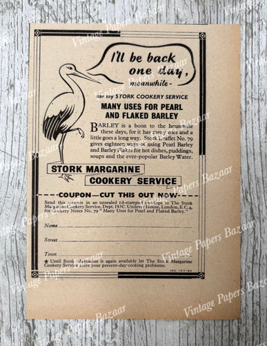 Stork margarine cookery - stork,