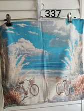 Two Bicycles On Beach Soft Peachy feel Cushion Cover 45x45cm  Reverse