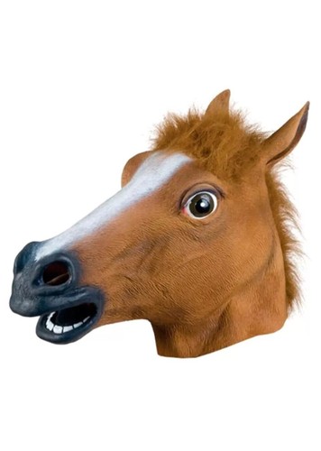 Horse head mask rubber fancy - head,