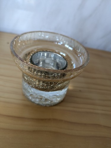 Golden yellow crackle - golden, glass