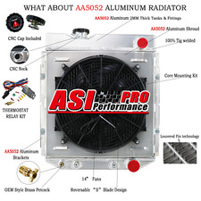 4 Row 62mm Radiator+Shroud