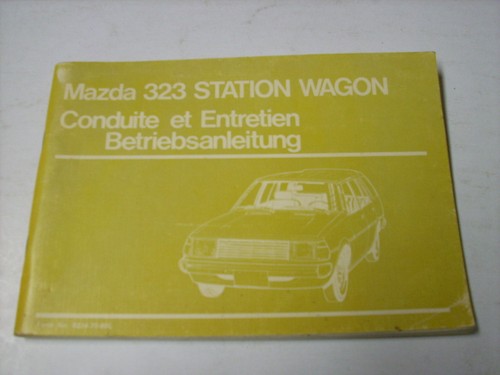 Owner manual mazda 323 - owner's,