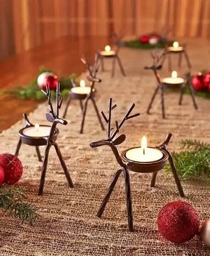 Reindeer tea light - 6x, candle