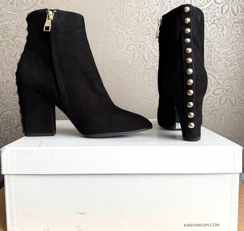 Nwb karen millen black - millen, suede