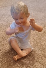 Vintage Bisque Piano Baby Figurine Ornament