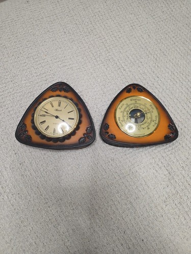 Hand crafted leather clock - leather,