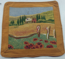 Vintage French Lovely Landscape Scene Home Decor Wall Hanging Tapestry 42x40 cm