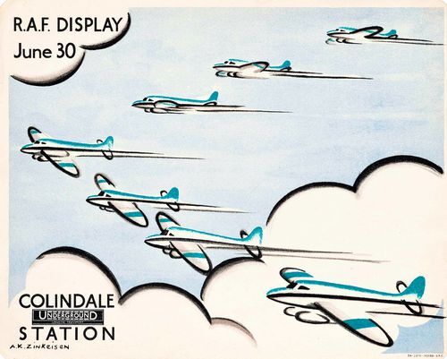 Vintage 1934 raf colindale - vintage,
