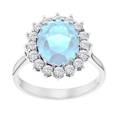 Sterling silver simulated - silver,