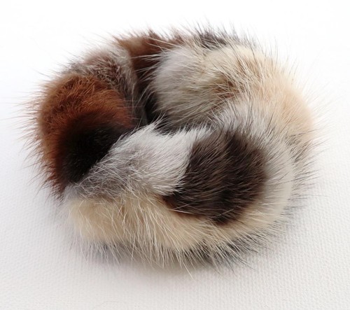 Mink hair bands fur scrunchie - mink,
